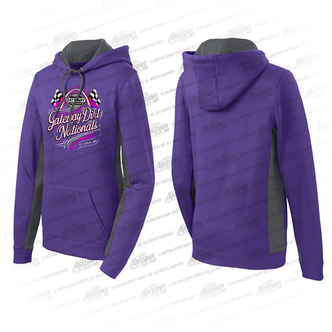 GW Flag Arch Ladies Pullover Hood