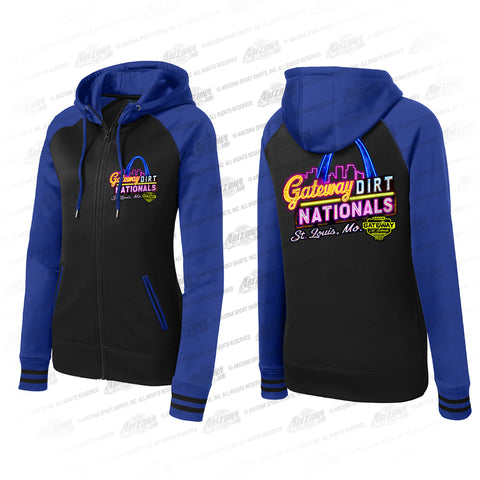 GW Neon Sign Ladies Full-Zip Hood