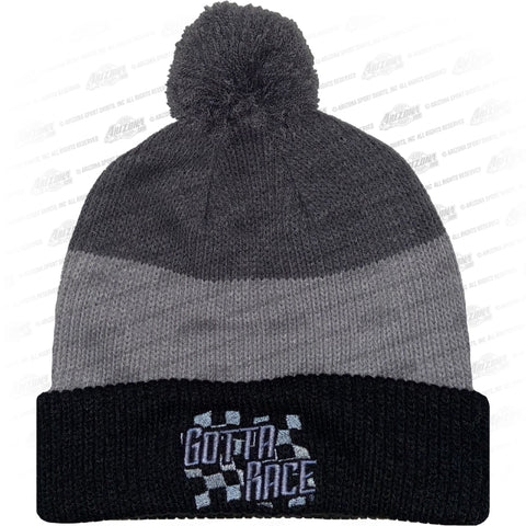 GR Checkers Pom Beanie